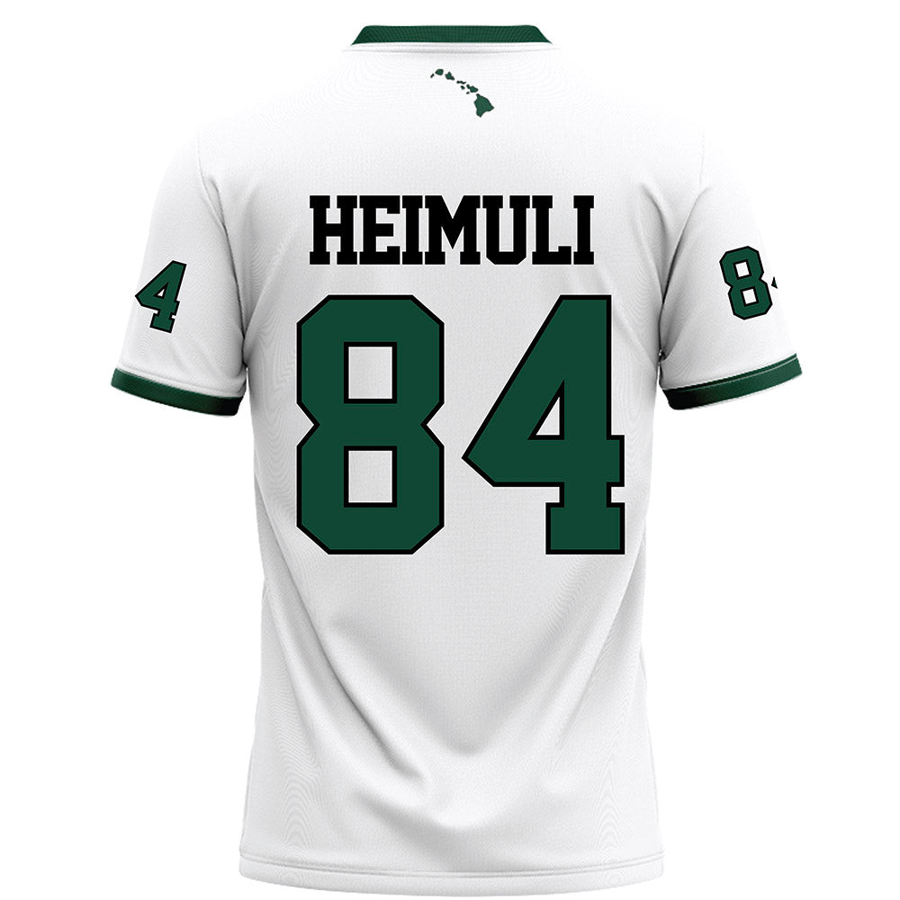 Hawaii - NCAA Football : Jarvis Heimuli - White Football Jersey-1