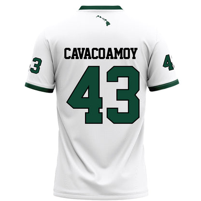 Hawaii - NCAA Football : Alika Cavaco-Amoy - White Football Jersey