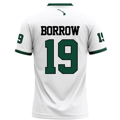 Hawaii - NCAA Football : Lucas Borrow - White Football Jersey