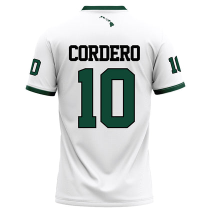 Hawaii - NCAA Football : David Cordero - White Football Jersey-1