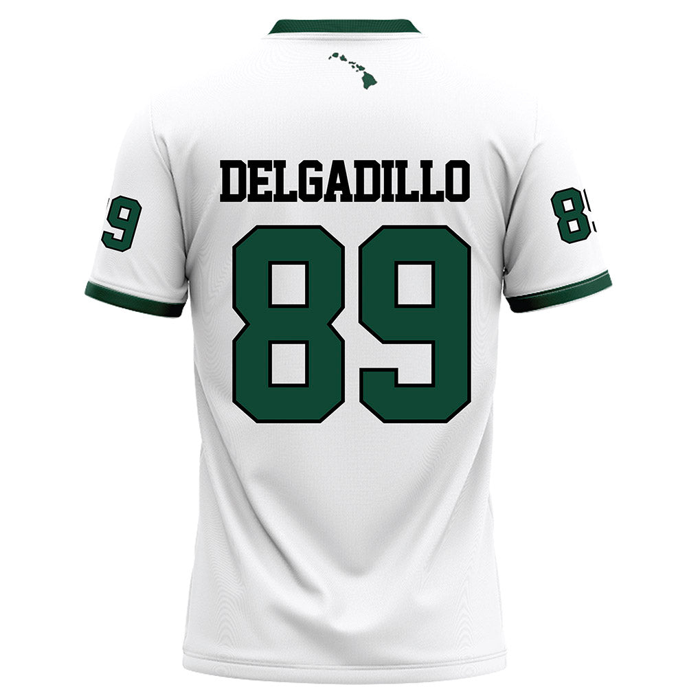 Hawaii - NCAA Football : Nick Delgadillo - White Football Jersey-1
