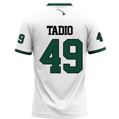 Hawaii - NCAA Football : Dennis Tadio - White Football Jersey-1