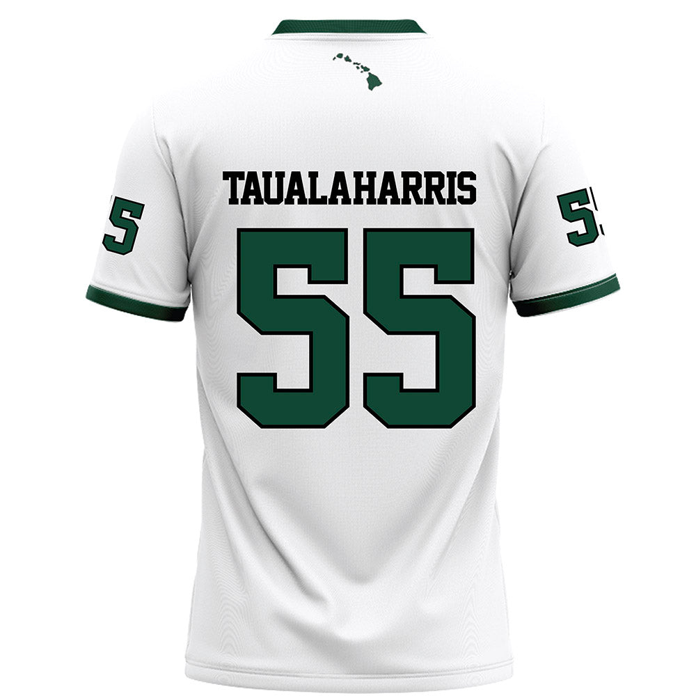 Hawaii - NCAA Football : Jay Tauala-Harris - White Football Jersey