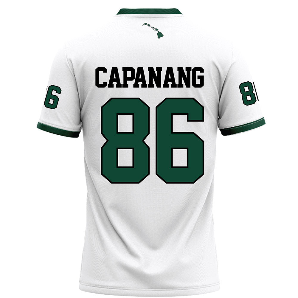 Hawaii - NCAA Football : Carlito Capanang - White Football Jersey