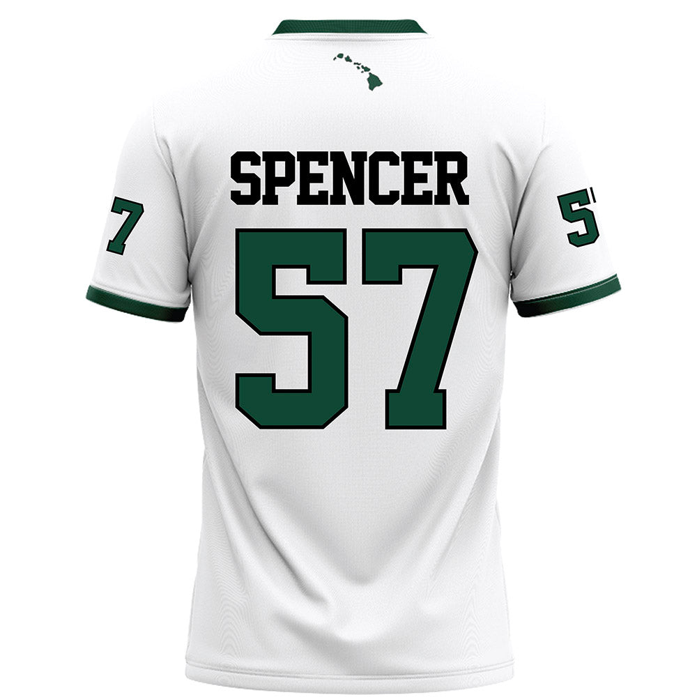 Hawaii - NCAA Football : Ethan Spencer - White Football Jersey-1