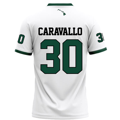 Hawaii - NCAA Football : Nazaiah Caravallo - White Football Jersey