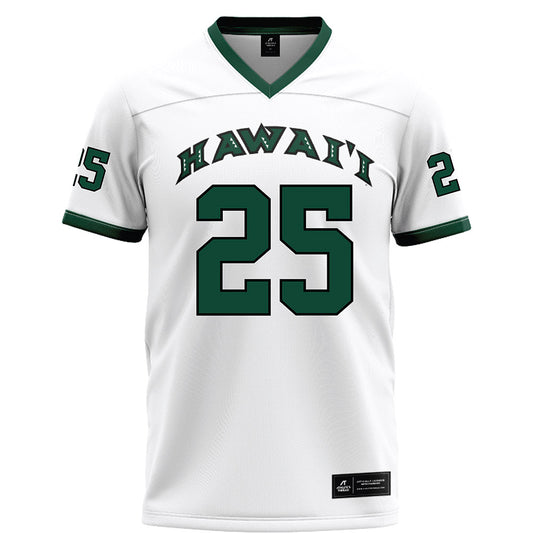 Hawaii - NCAA Football : Matagi Thompson - White Football Jersey-0