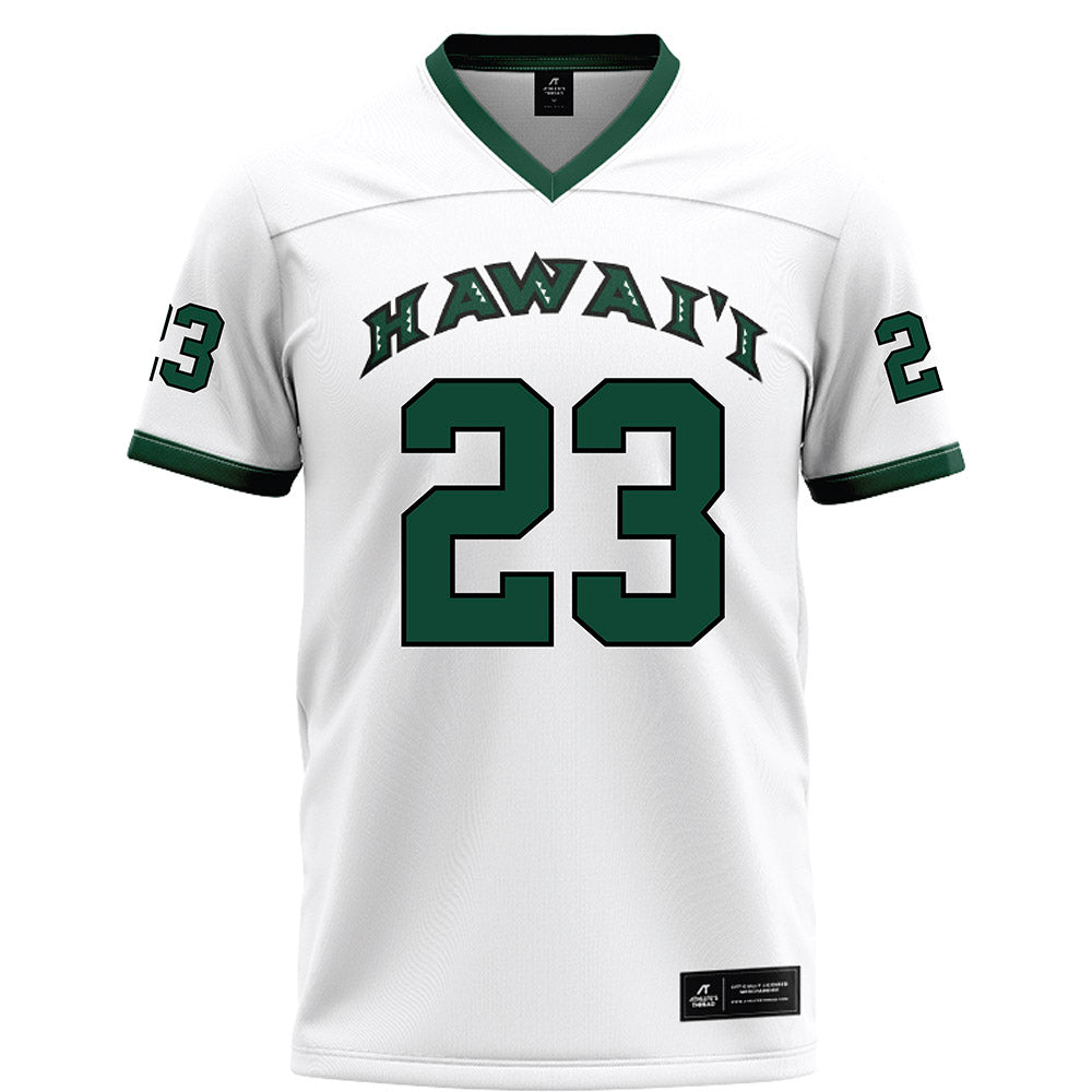 Hawaii - NCAA Football : Virdel Edwards - White Football Jersey-0