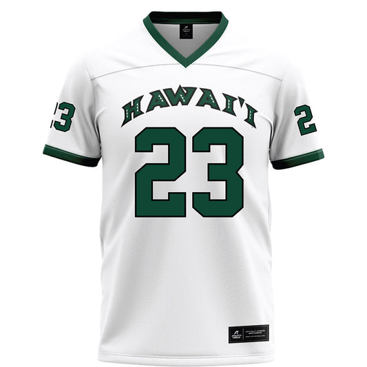 Hawaii - NCAA Football : Virdel Edwards - White Football Jersey-0
