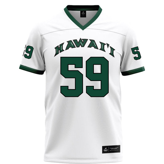Hawaii - NCAA Football : Kuao Peihopa - White Football Jersey-0