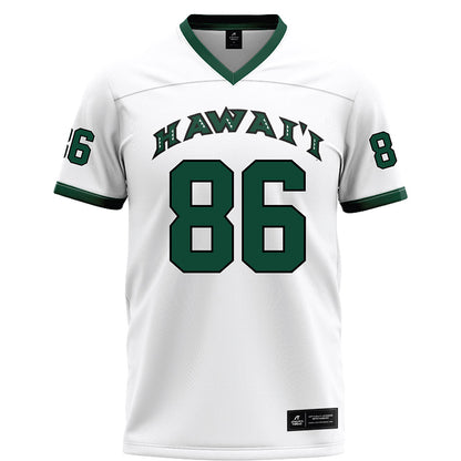 Hawaii - NCAA Football : Carlito Capanang - White Football Jersey