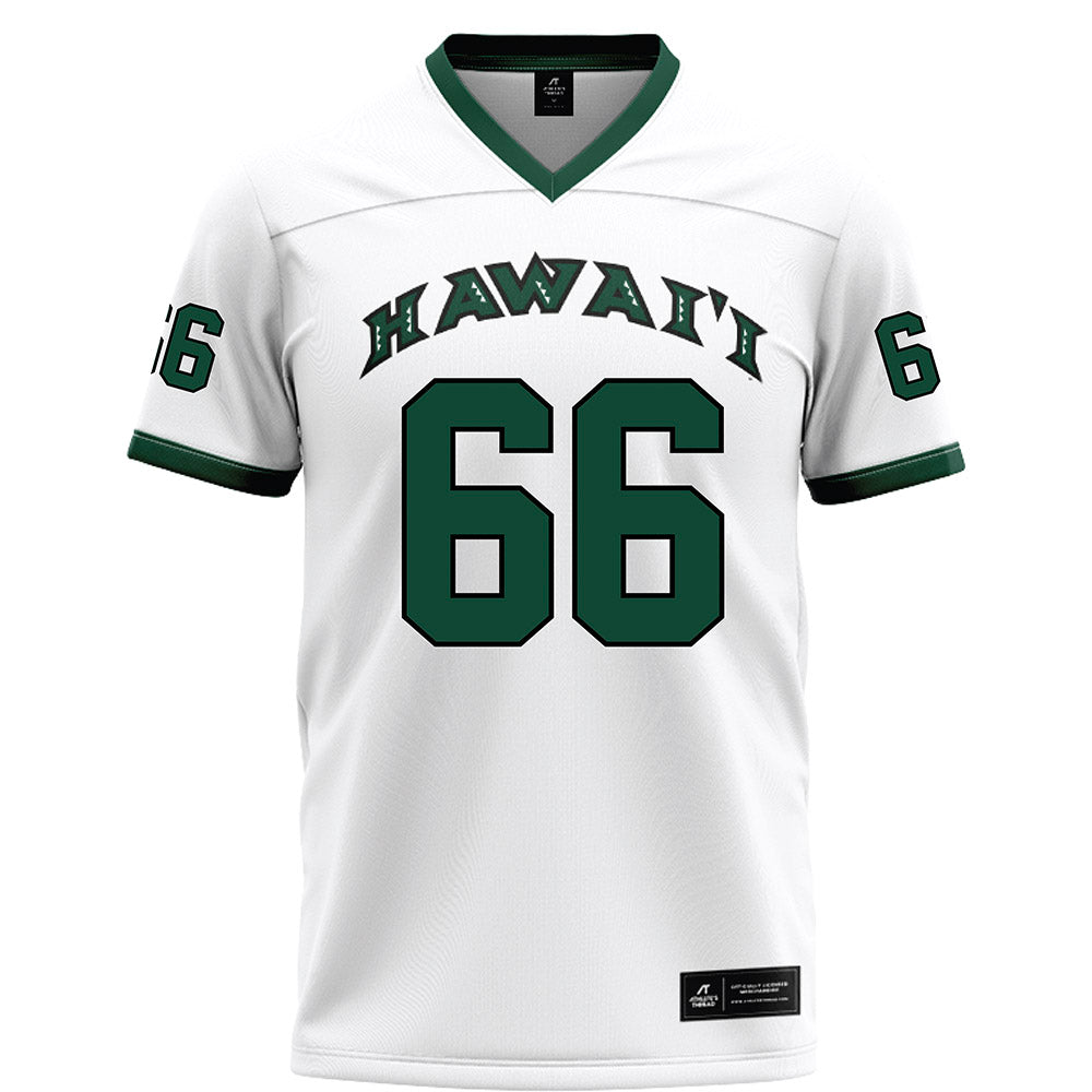 Hawaii - NCAA Football : Sergio Muasau - White Football Jersey