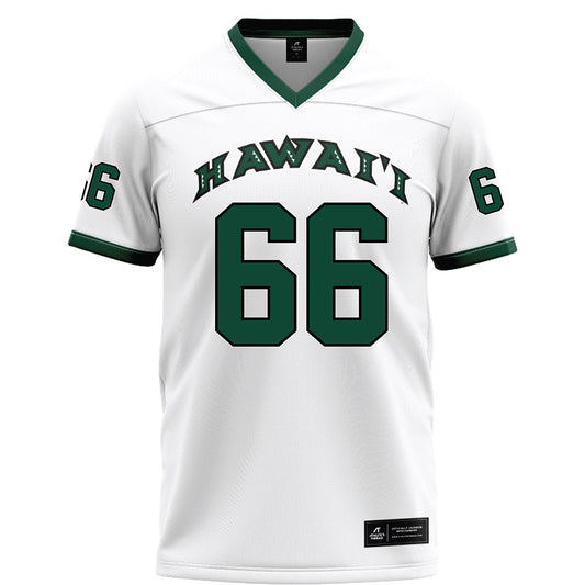 Hawaii - NCAA Football : Sergio Muasau - White Football Jersey