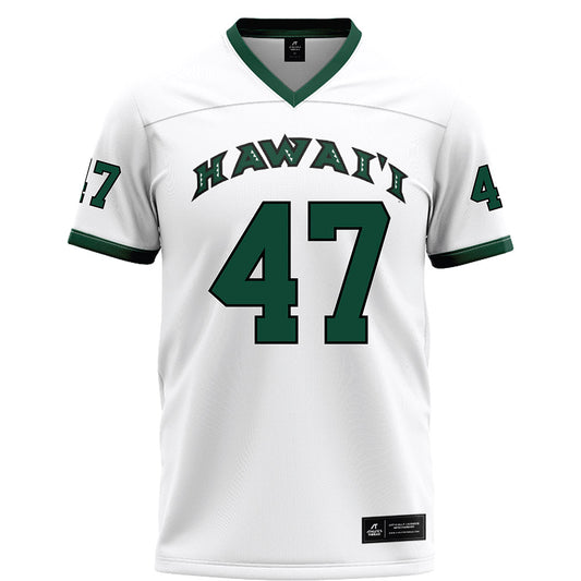 Hawaii - NCAA Football : Christian Vaughn - White Football Jersey-0