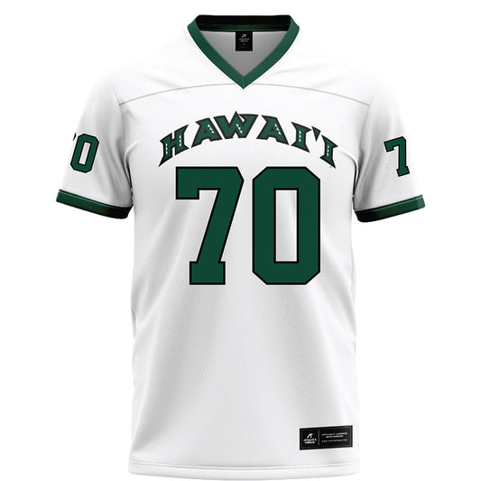 Hawaii - NCAA Football : James Milovale - White Football Jersey-0