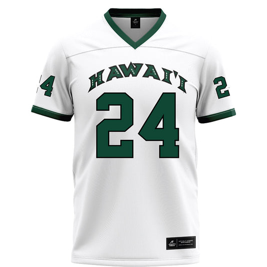 Hawaii - NCAA Football : Devyn King - White Football Jersey-0