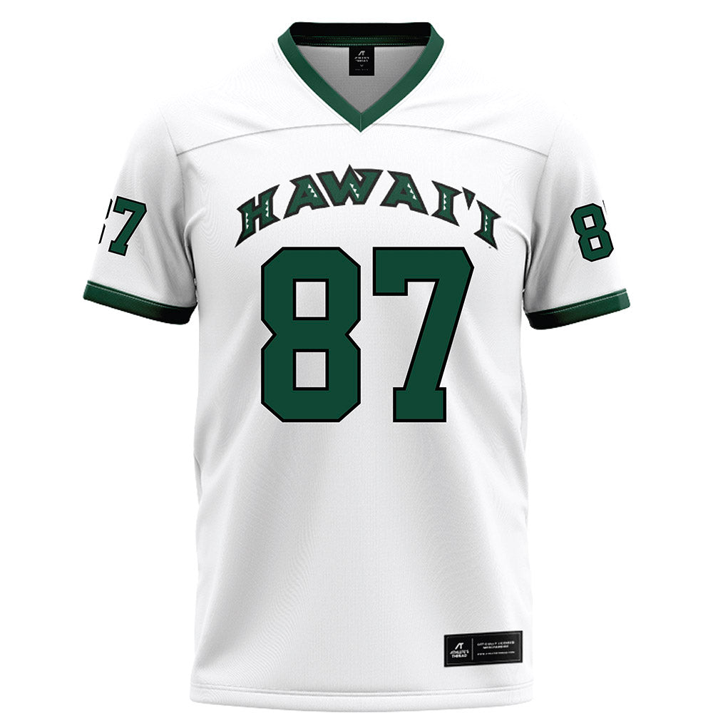 Hawaii - NCAA Football : Devon Tauaefa - White Football Jersey-0