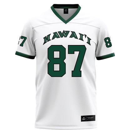 Hawaii - NCAA Football : Devon Tauaefa - White Football Jersey-0