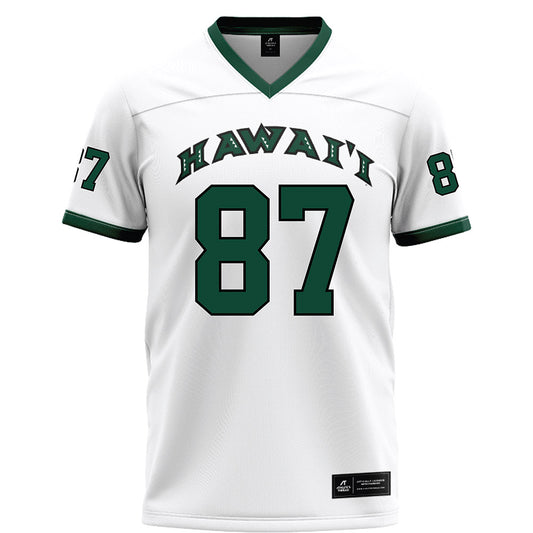 Hawaii - NCAA Football : Devon Tauaefa - White Football Jersey-0