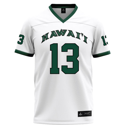 Hawaii - NCAA Football : Jalen Smith - White Football Jersey-0