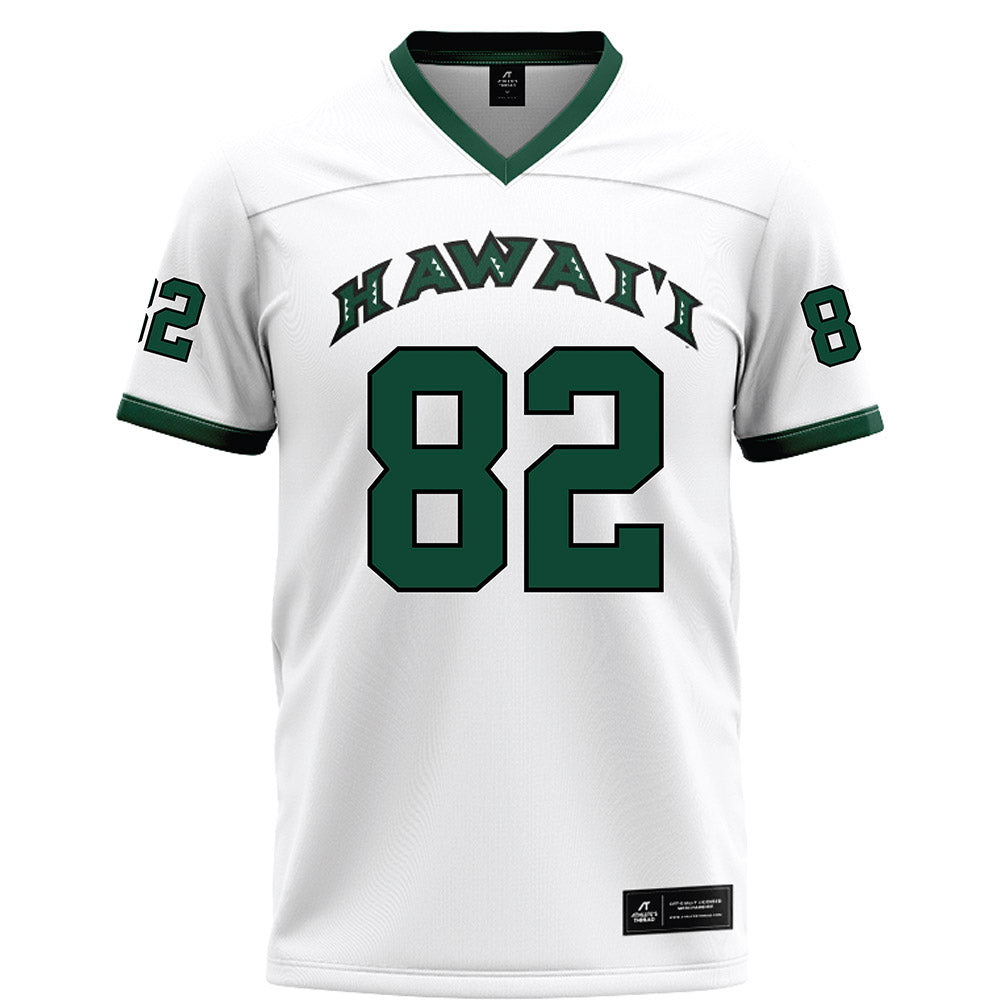 Hawaii - NCAA Football : Liatama Uiliata - White Football Jersey