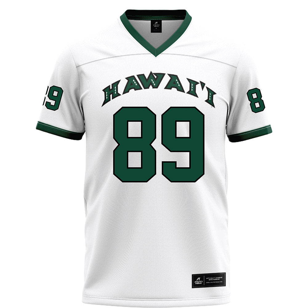 Hawaii - NCAA Football : Nick Delgadillo - White Football Jersey-0