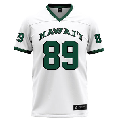 Hawaii - NCAA Football : Nick Delgadillo - White Football Jersey-0