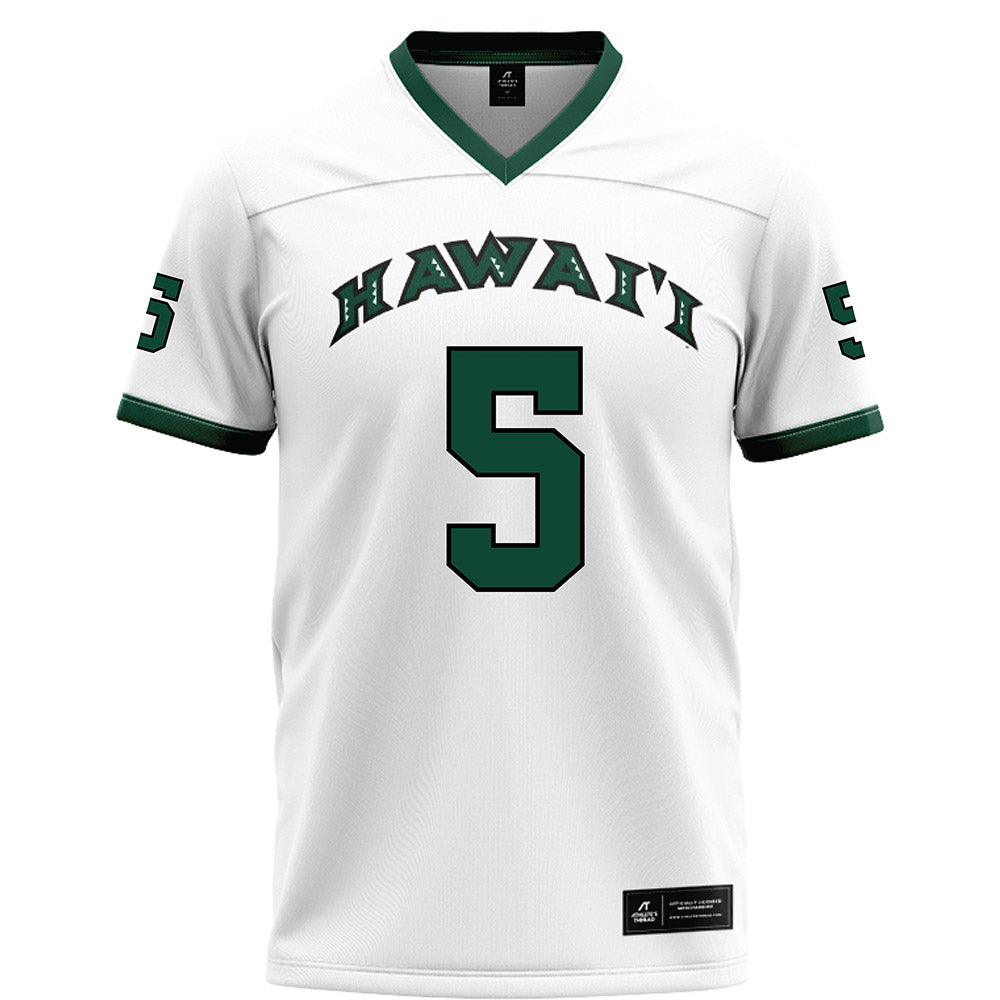Hawaii - NCAA Football : Pofele Ashlock - White Football Jersey-0