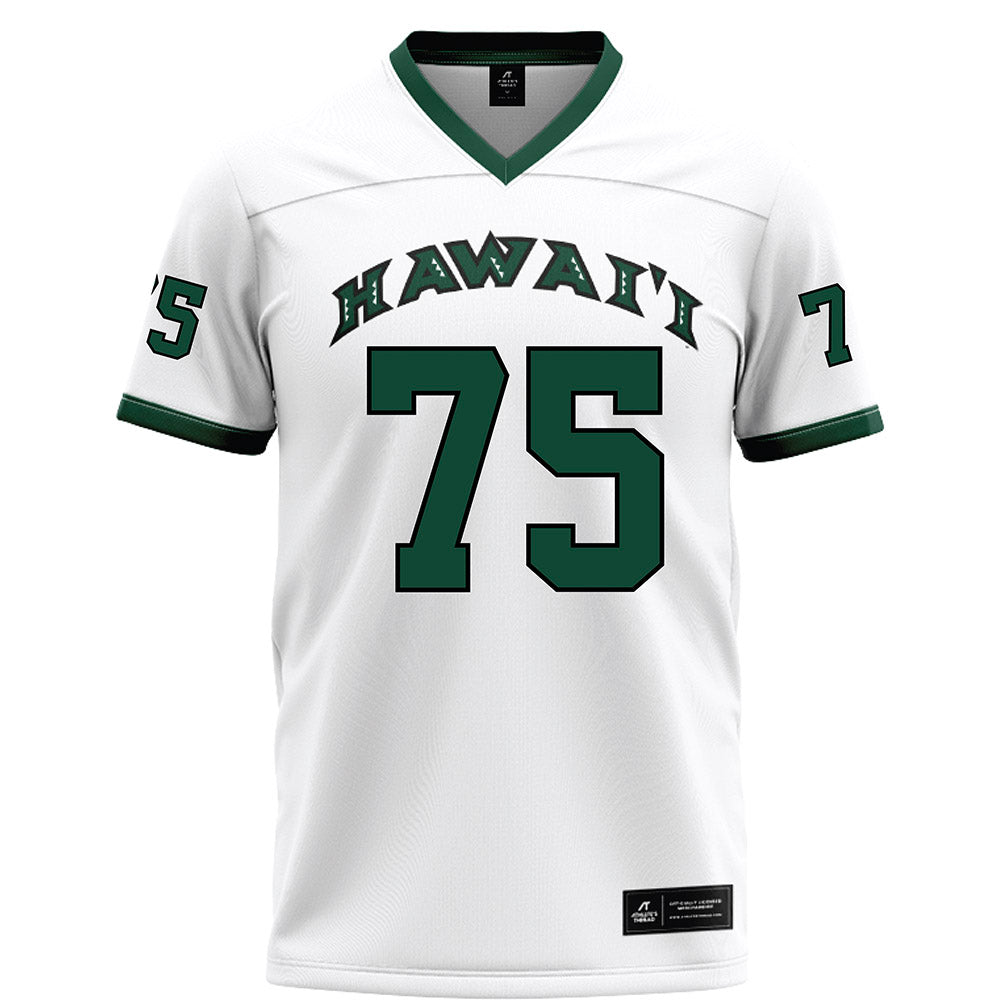Hawaii - NCAA Football : Kaleb Carter - White Football Jersey-0