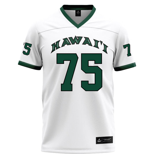 Hawaii - NCAA Football : Kaleb Carter - White Football Jersey-0