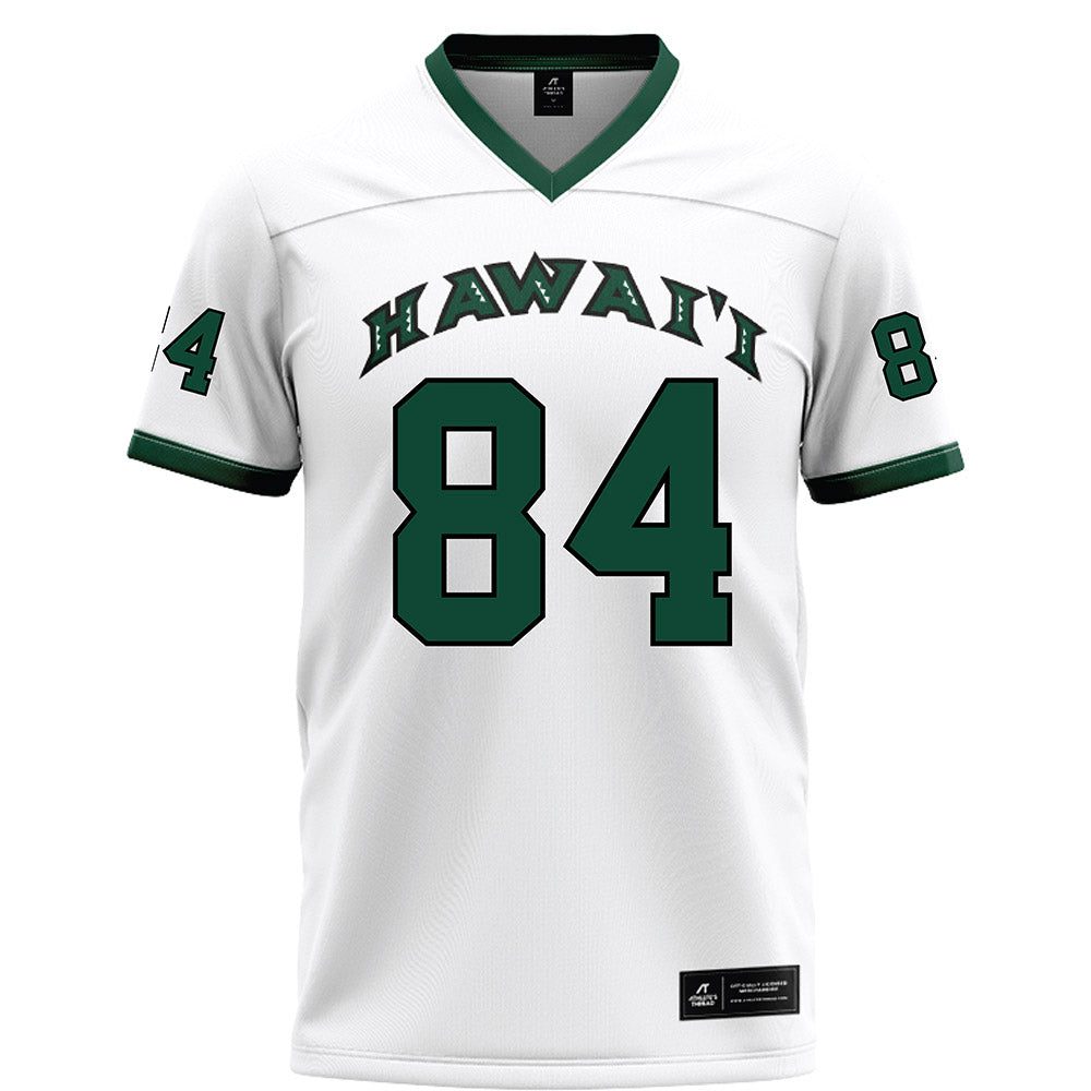 Hawaii - NCAA Football : Jarvis Heimuli - White Football Jersey-0