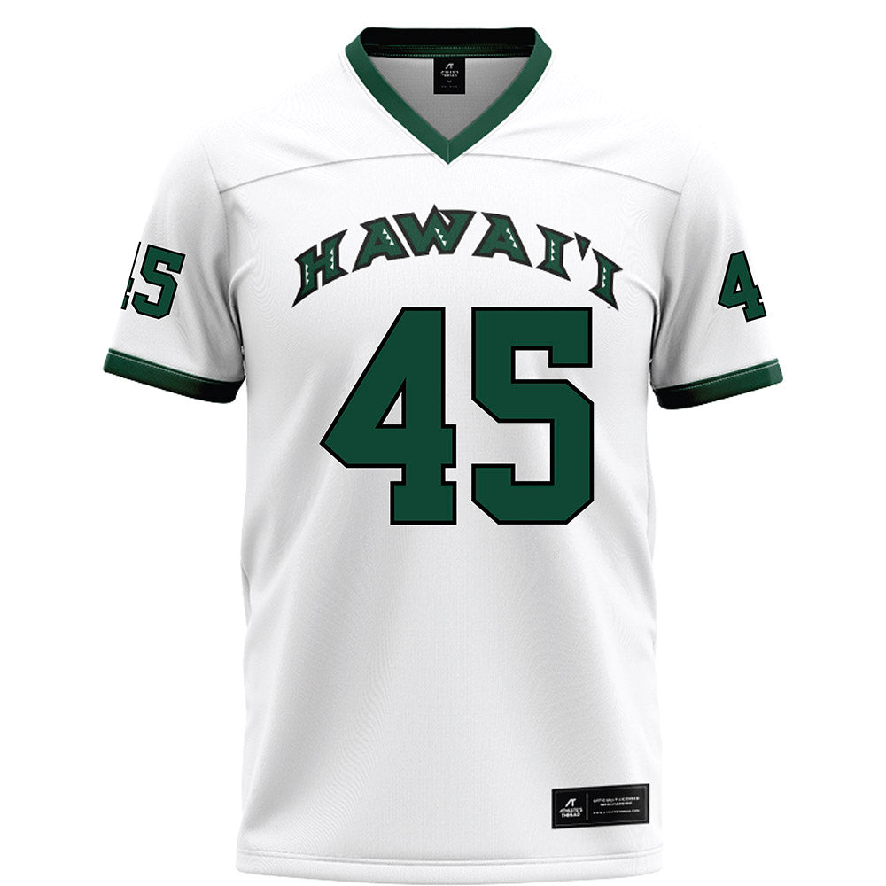Hawaii - NCAA Football : Nicholas Pang - White Football Jersey-0