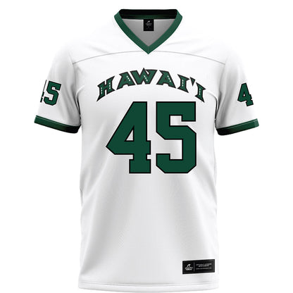 Hawaii - NCAA Football : Nicholas Pang - White Football Jersey-0