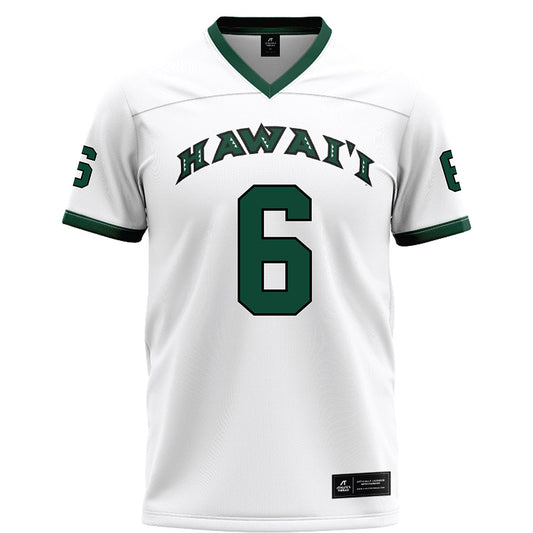 Hawaii - NCAA Football : Dekel Crowdus - White Football Jersey