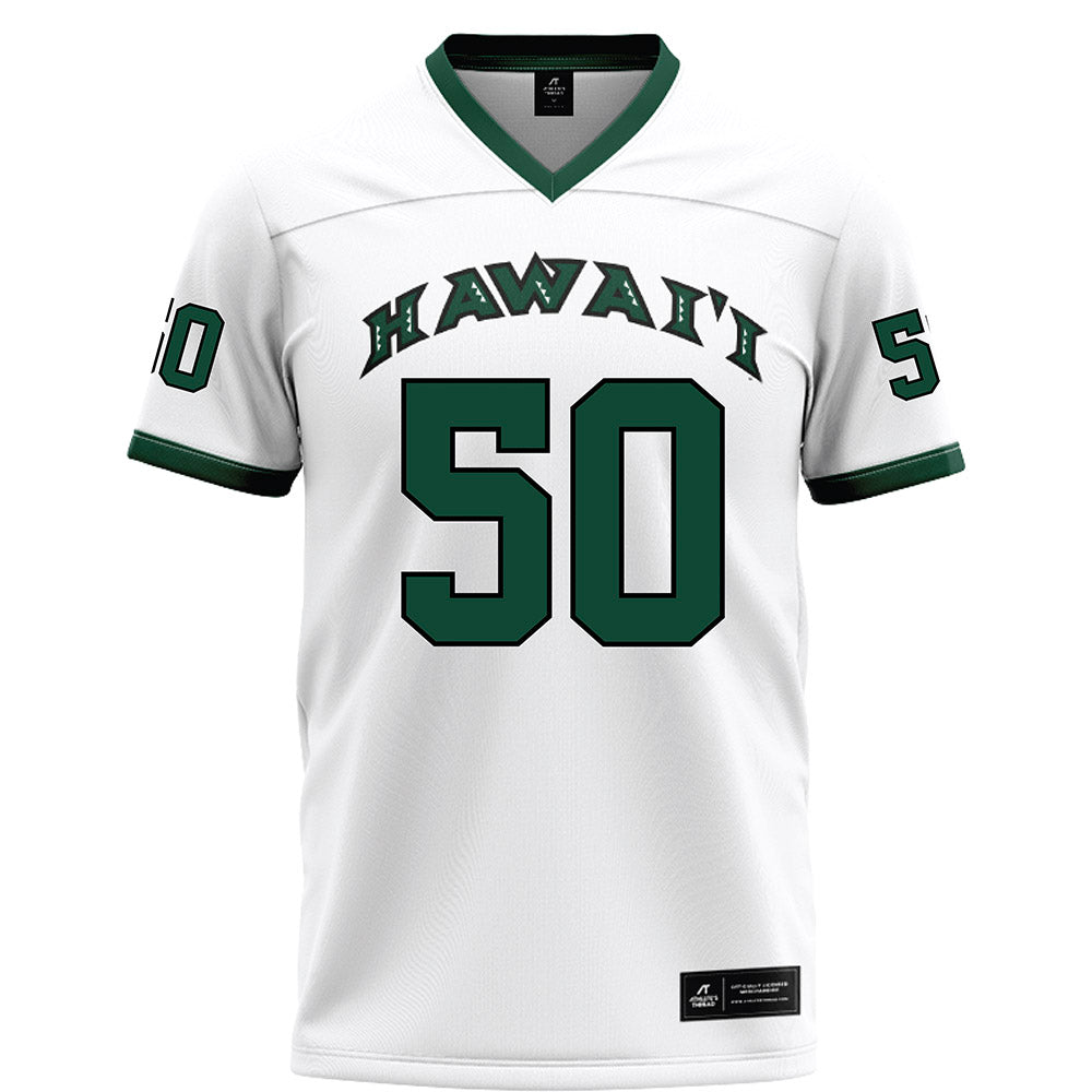 Hawaii - NCAA Football : Tui Muti - White Football Jersey