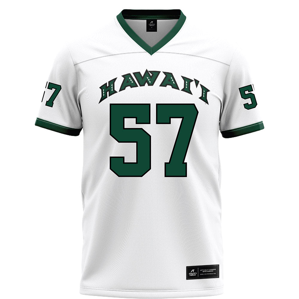 Hawaii - NCAA Football : Ethan Spencer - White Football Jersey-0