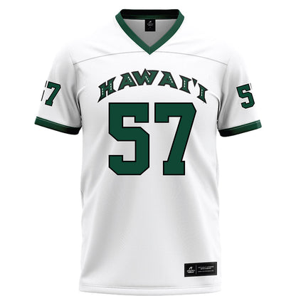 Hawaii - NCAA Football : Ethan Spencer - White Football Jersey-0