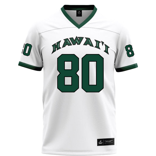 Hawaii - NCAA Football : Blaze Kamoku - White Football Jersey-0