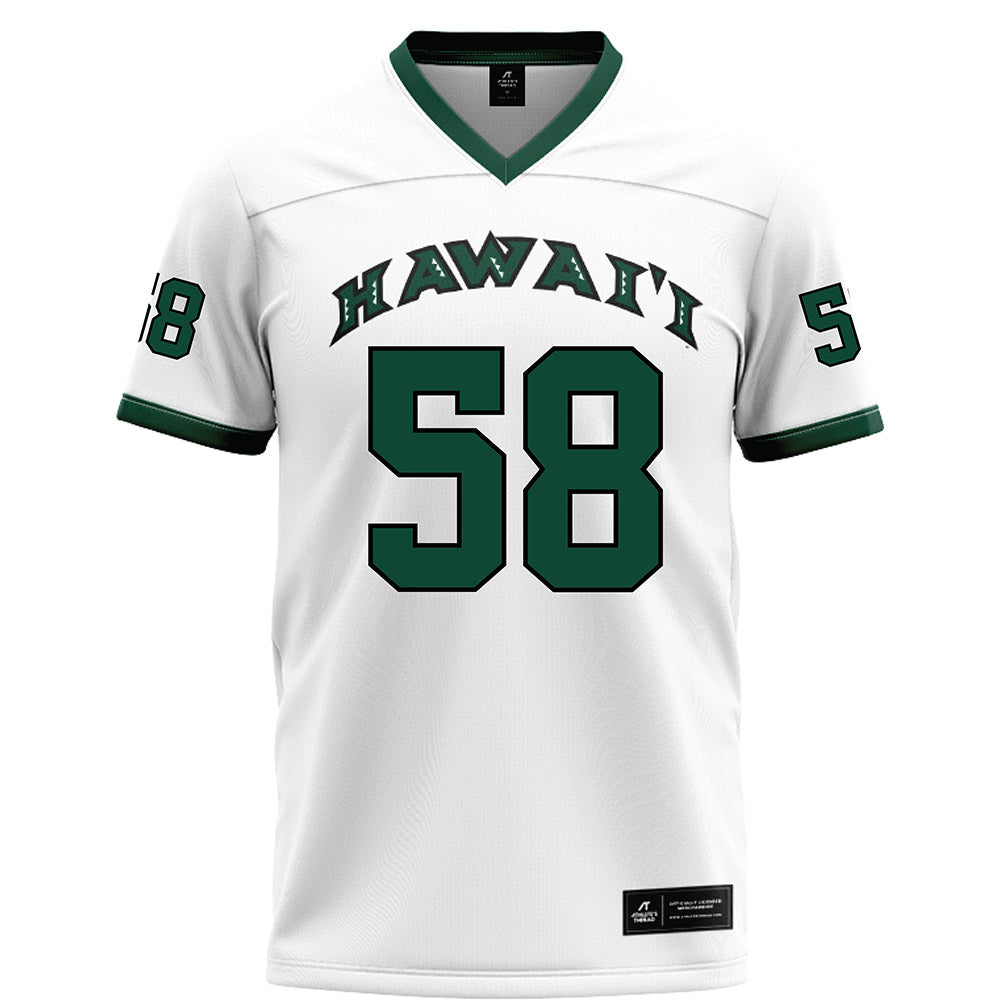 Hawaii - NCAA Football : Zhen-keith Sotelo - White Football Jersey