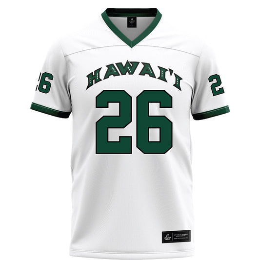 Hawaii - NCAA Football : Sitani Mikaele - White Football Jersey-0