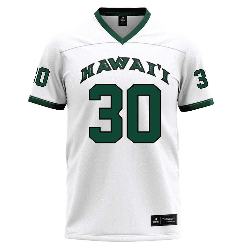 Hawaii - NCAA Football : Nazaiah Caravallo - White Football Jersey