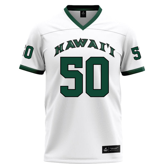 Hawaii - NCAA Football : Tu'i Neau Muti - White Football Jersey-0