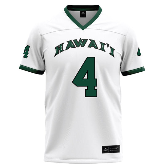 Hawaii - NCAA Football : Elijah Palmer - White Football Jersey-0
