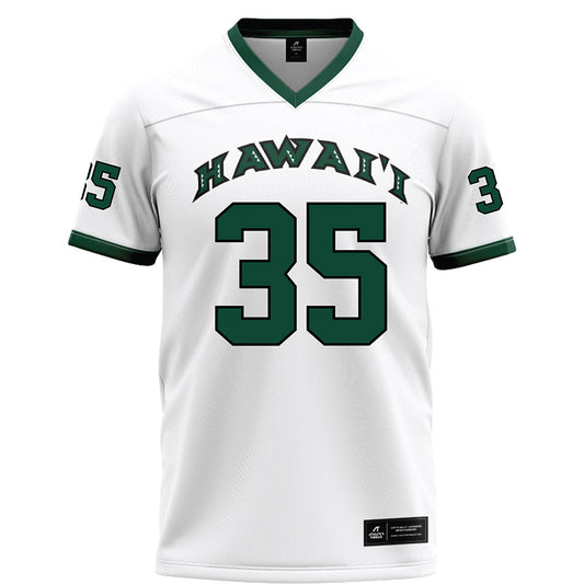 Hawaii - NCAA Football : Junior Fiaui - White Football Jersey-0