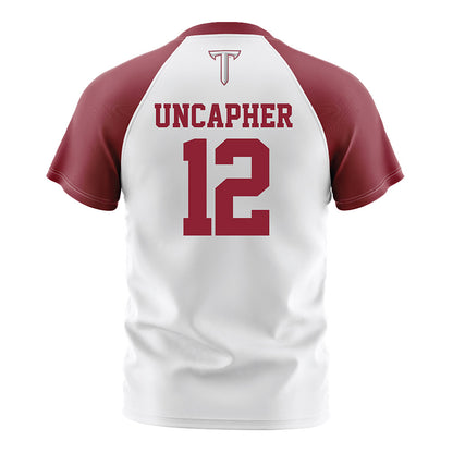Troy - NCAA Women's Soccer : Alaina Uncapher - White Soccer Jersey-1