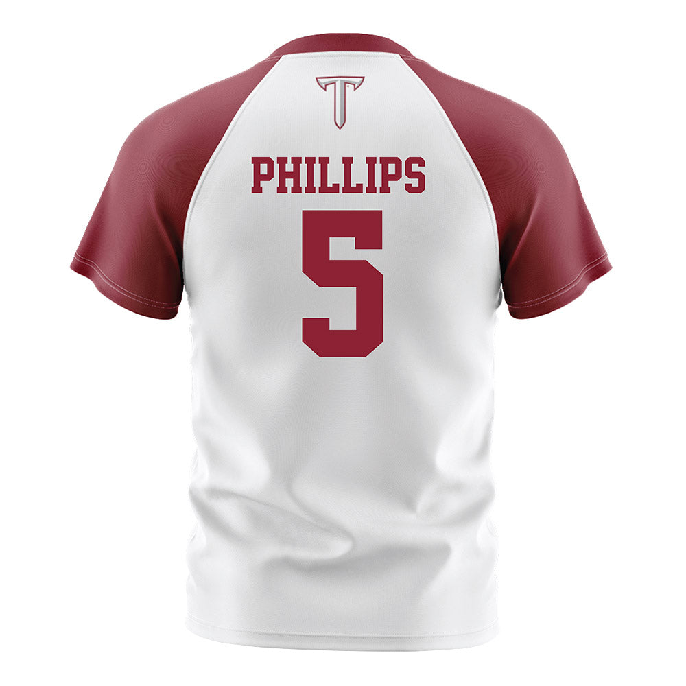 Troy - NCAA Women's Soccer : Hailey Phillips - White Soccer Jersey-1