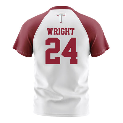 Troy - NCAA Women's Soccer : Riley Wright - White Soccer Jersey-1