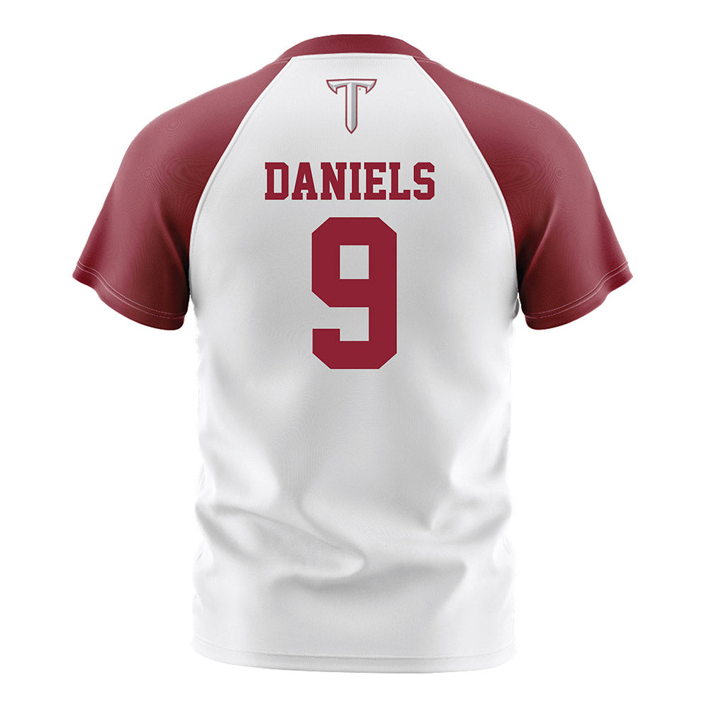 Troy - NCAA Women's Soccer : Jiselle Daniels - White Soccer Jersey-1