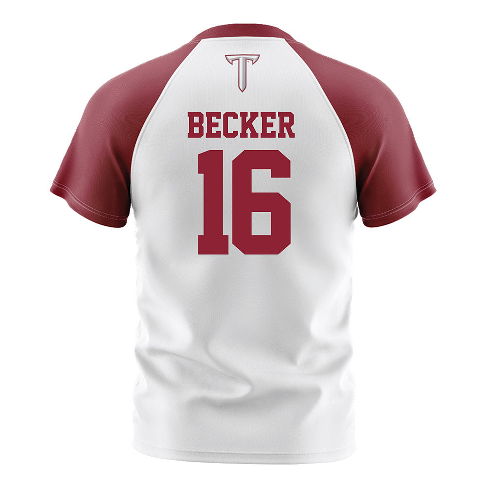 Troy - NCAA Women's Soccer : Brooke Becker - White Soccer Jersey-1