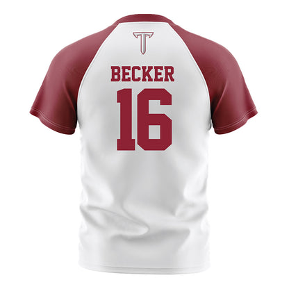 Troy - NCAA Women's Soccer : Brooke Becker - White Soccer Jersey-1
